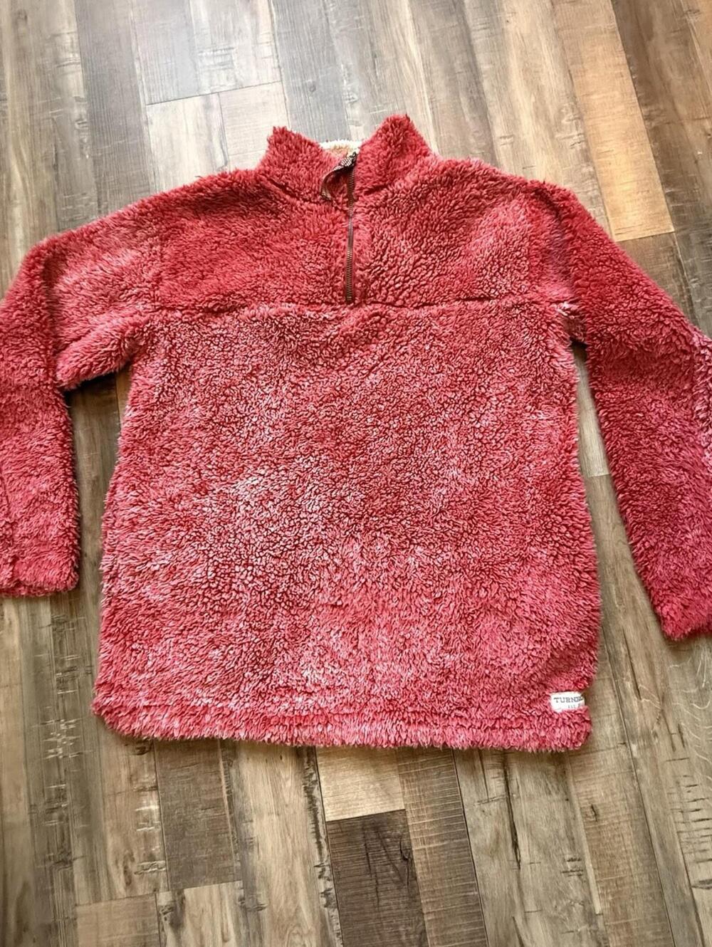 turnrows quality clothing for farmers pullover quarter zip‎ sz s Red Soft